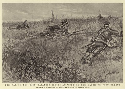 The War in the East, Japanese Scouts at Work on the March to Port Arthur by Georges Ferdinand Bigot